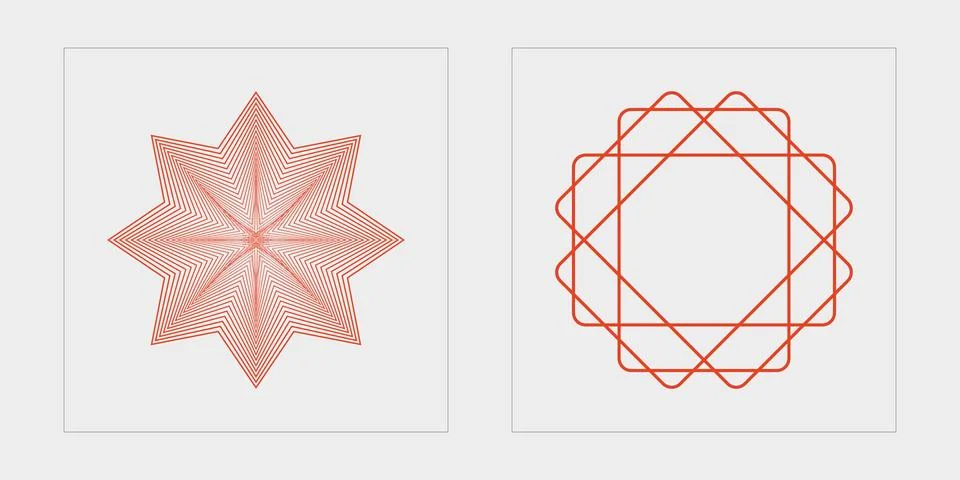 Vector Graphic Assets Set. Rave psychedelic retro futuristic set. Flat Illustrazione stock