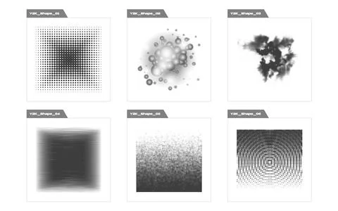Vector Graphic Assets Set. Retro futuristic graphic ornaments. Elements for Illustrazione stock