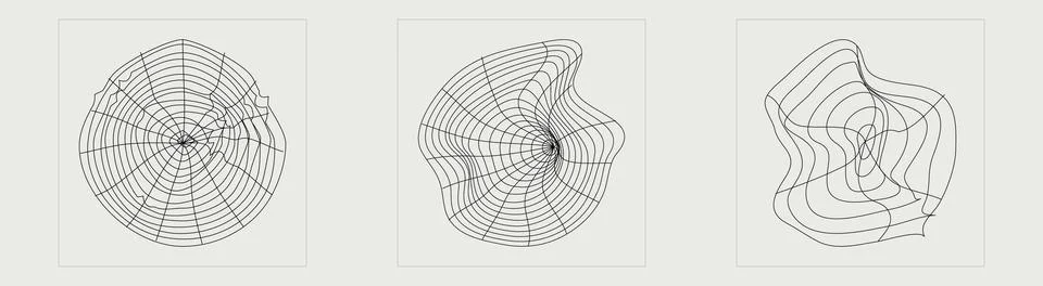 Vector Graphic Assets Set. Retro futuristic graphic ornaments. Cyberpunk 스톡 일러스트