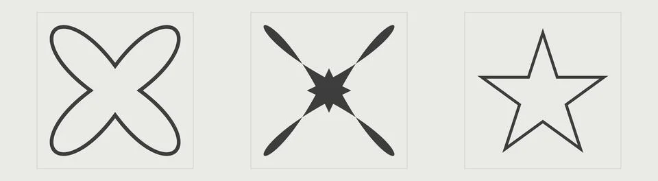 Vector Graphic Assets Set. Trendy geometric postmodern figures. Elements for Stockillustratie