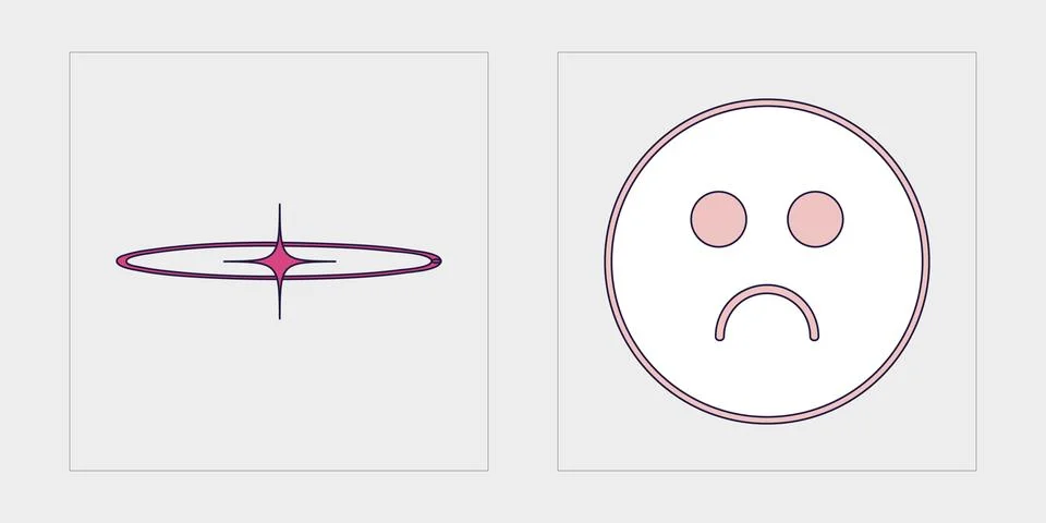 Vector Graphic Assets Set. Trendy geometric postmodern figures. Objects in y2k Stock Illustration
