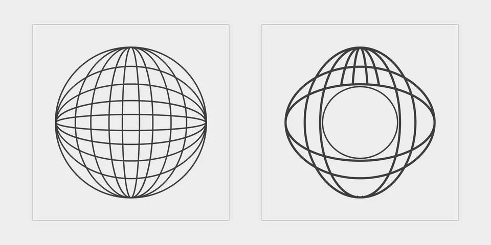 Vector Graphic Assets Set. Trendy geometric postmodern figures. Templates for Stock Illustration