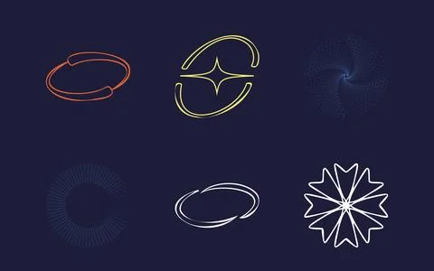 Vector Graphic Assets Set. Trendy geometric postmodern figures. Templates for イラスト素材