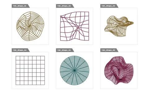 Vector Graphic Assets Set. Trendy geometric postmodern figures. Modern abstract Stock Illustration