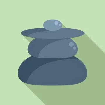 Vector graphic of balanced stones in a zen style arrangement, depicting イラスト素材