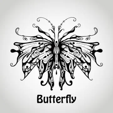 Vector graphic butterfly Illustrazione stock