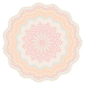 Vector graphic of color mandala circles. Round ornate shapes. Geometric Stock Illustration