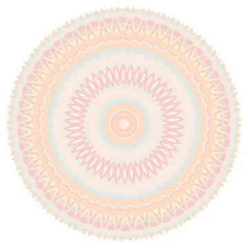 Vector graphic of color mandala circles. Round ornate shapes. Geometric Illustrazione stock