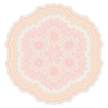 Vector graphic of color mandala circles. Round ornate shapes. Geometric Stock Illustration