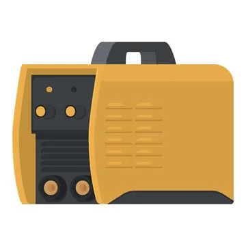 Vector graphic of a compact yellow and black portable generator on a white イラスト素材