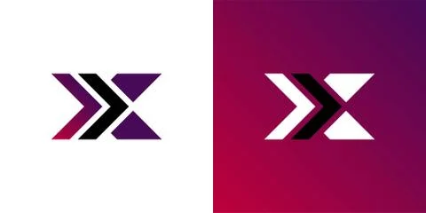 Vector graphic creative line alphabet symbol Letter X Stock Illustration