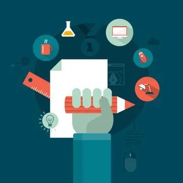 Vector graphic design concept illustration Stock Illustration