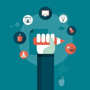 Vector graphic design concept illustration Stock Illustration