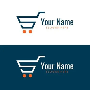 Vector Graphic Design, Letter S Logo, Shopping Logo Design Stockillustratie