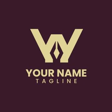 Vector Graphic Design, Letter W Logo, Pentool Logo Design 스톡 일러스트