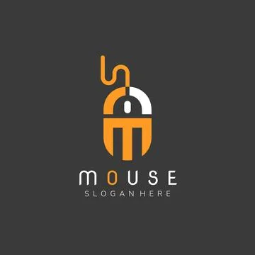 Vector Graphic Design, Mouse Logo Design Stock Illustration