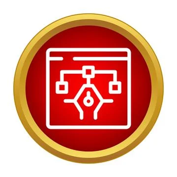 Vector graphic editor pen tool node icon 스톡 일러스트