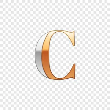 Vector graphic elegant silver and gold impossible font, symbol, alphabet, L.. Stock Illustration