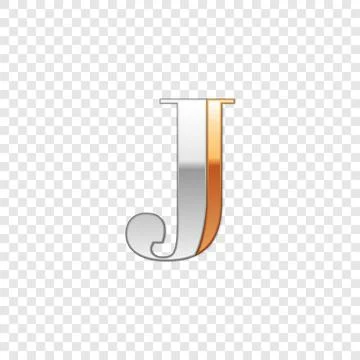 Vector graphic elegant silver and gold impossible font, symbol, alphabet, L.. Stock Illustration
