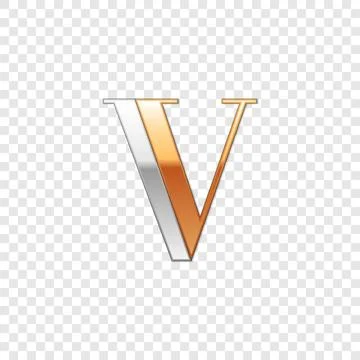 Vector graphic elegant silver and gold impossible font, symbol, alphabet, L.. Stock Illustration
