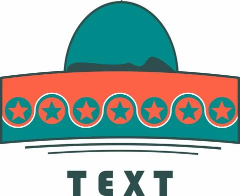 Vector graphic: The famous Mexican hat Sombrero Stock Illustration