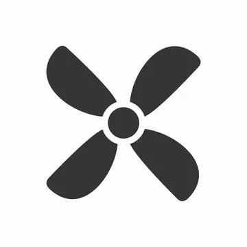 Vector Graphic of Fan - Black Style - simple illustration. Editable stroke. D Illustrazione stock