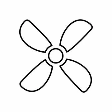 Vector Graphic of Fan - Line Style - simple illustration. Editable stroke. De Illustrazione stock