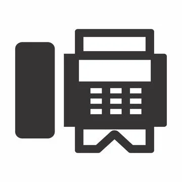 Vector Graphic of Fax Machine - Black Style - simple illustration. Editable s 库存插图