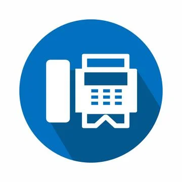 Vector Graphic of Fax Machine - Flat Style - simple illustration. Editable st 库存插图