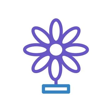 Vector graphic of a flower with simple shapes Stock Illustration