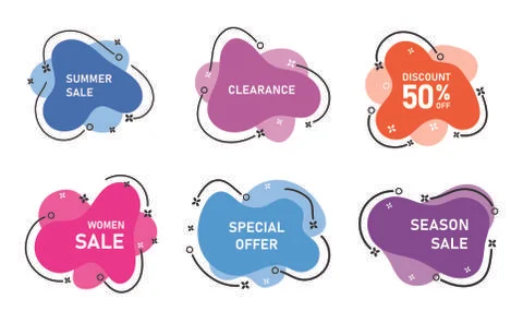 Vector Graphic Geometric flat banners Stock Illustration