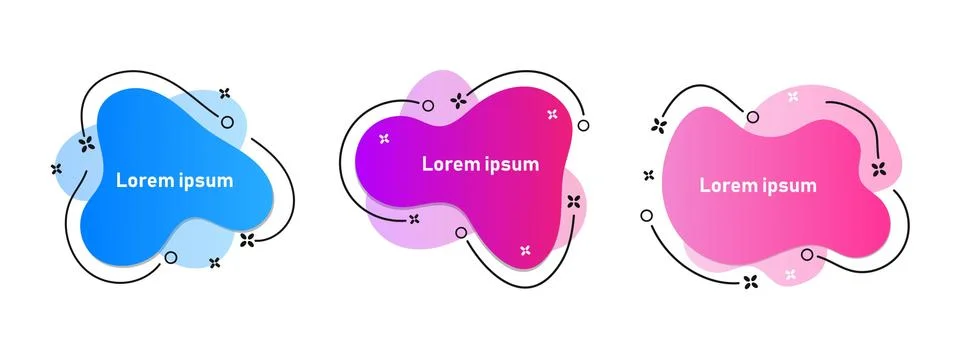 Vector Graphic Geometric flat banners Illustrazione stock