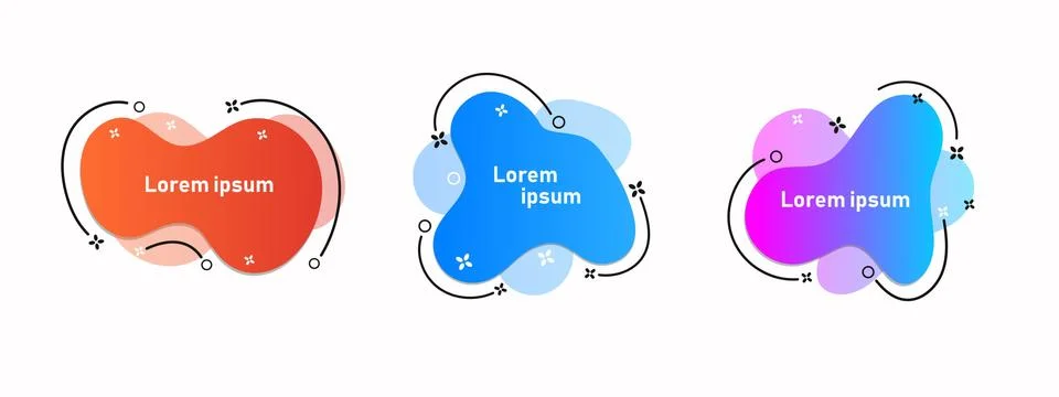 Vector Graphic Geometric flat banners Stock Illustration