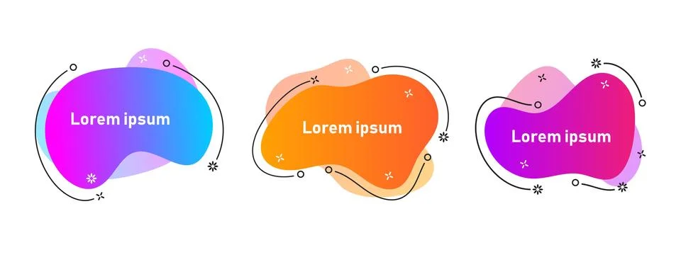 Vector Graphic Geometric flat banners Stock Illustration