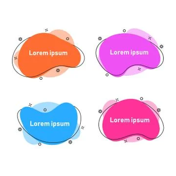 Vector Graphic Geometric flat banners Stock Illustration