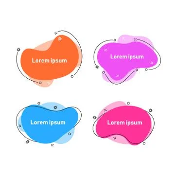 Vector Graphic Geometric flat banners Stock Illustration