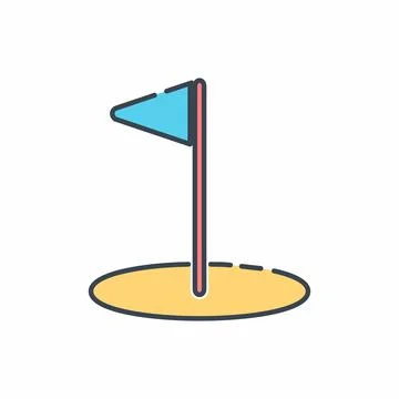 Vector Graphic of - Golf - Line Cut Style Stock Illustration