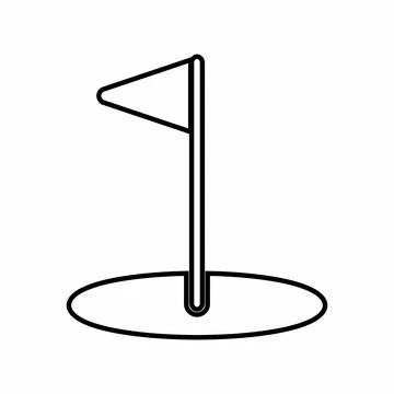 Vector Graphic of - Golf - Line Style Stock Illustration