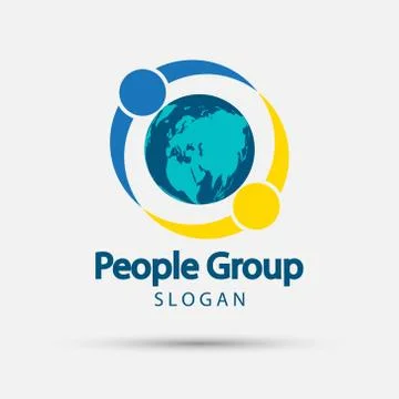 Vector graphic group connection logo people in the circle.team work Stock Illustration