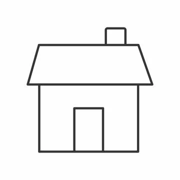 Vector Graphic of House - Line Style - simple illustration. Editable stroke.  Stock Illustration