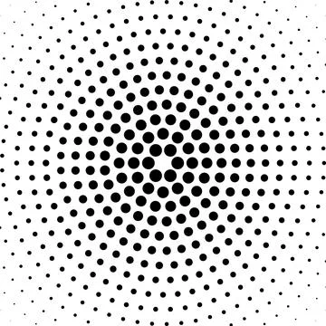 Vector graphic illustration of abstract circular halftone dot pattern backg.. Stock Illustration