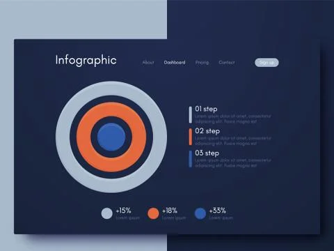 Vector graphic infographics. Template for creating mobile applications, workf Stock Illustration
