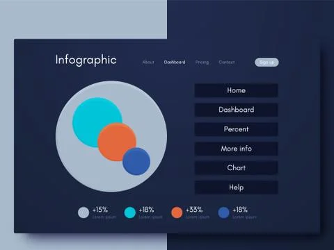Vector graphic infographics. Template for creating mobile applications, workf Stock Illustration