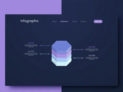 Vector graphic infographics. Template for creating mobile applications, workf Stock Illustration