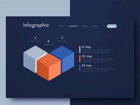 Vector graphic infographics. Template for creating mobile applications, workf Stock Illustration