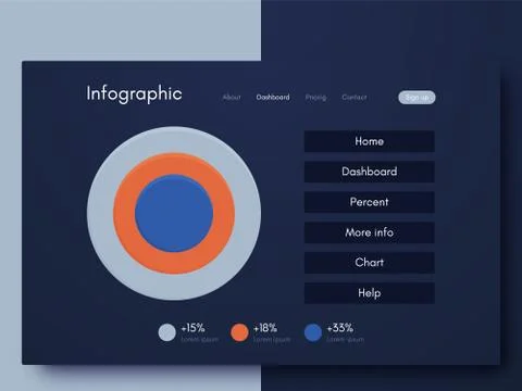 Vector graphic infographics. Template for creating mobile applications, workf Stock Illustration
