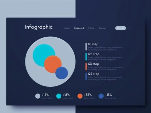 Vector graphic infographics. Template for creating mobile applications, workf Stock Illustration