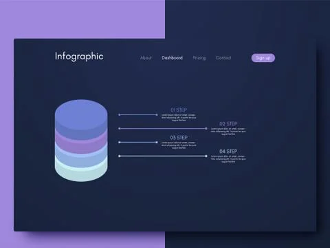 Vector graphic infographics. Template for creating mobile applications, workf 스톡 일러스트