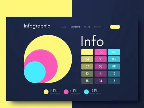 Vector graphic infographics. Template for creating mobile applications, workf 스톡 일러스트