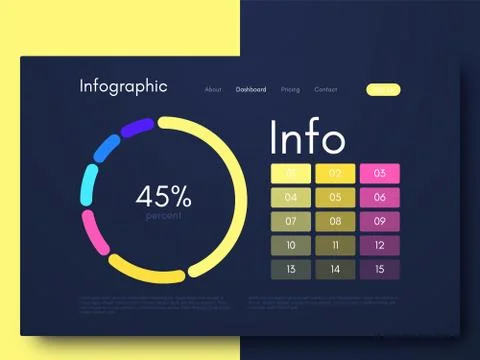 Vector graphic infographics. Template for creating mobile applications, workf Stock Illustration